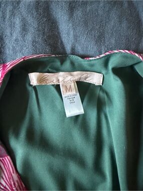 Hutch Green Lined Wrap Dress with Pink Floral